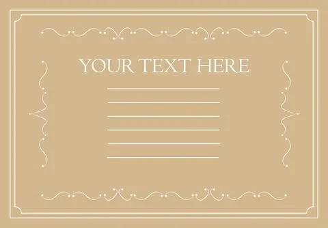 Decorative frames and borders standard rectangle proportions backgrounds vintage Illustrazione stock