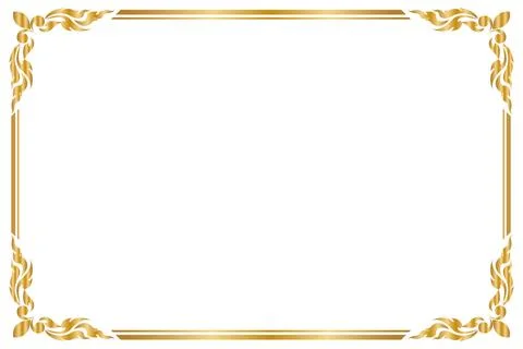 Decorative frames and borders, Thai style, Vector illustration 스톡 일러스트