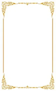 Decorative frames and borders, Thai style, Vector illustration Stock Illustration