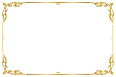 Decorative frames and borders, Thai style, Vector illustration Stock Illustration