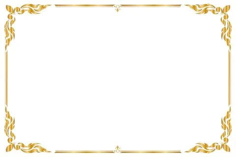 Decorative frames and borders, Thai style, Vector illustration Stock Illustration