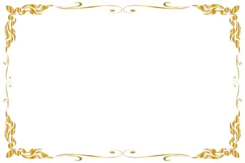 Decorative frames and borders, Thai style, Vector illustration Stock Illustration