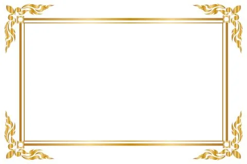 Decorative frames and borders, Thai style, Vector illustration Stock Illustration