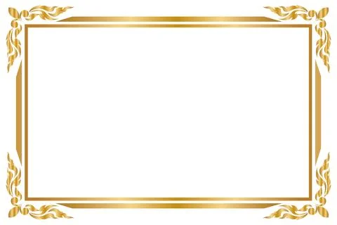 Decorative frames and borders, Thai style, Vector illustration Stock Illustration