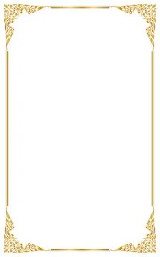 Decorative frames and borders, Thai style, Vector illustration Stock Illustration