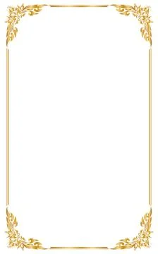 Decorative frames and borders, Thai style, Vector illustration Stock Illustration