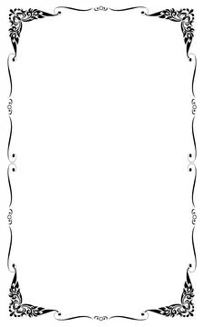 Decorative frames and borders, Thai style, Vector illustration Stock Illustration