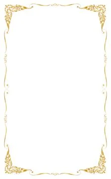 Decorative frames and borders, Thai style, Vector illustration Stock Illustration