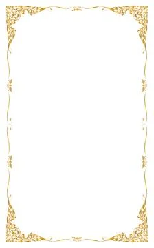 Decorative frames and borders, Thai style, Vector illustration Stock Illustration
