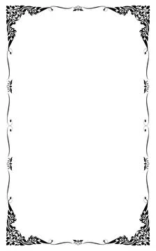 Decorative frames and borders, Thai style, Vector illustration Stock Illustration