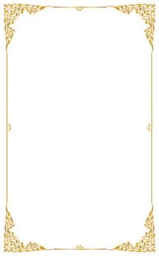 Decorative frames and borders, Thai style, Vector illustration Stock Illustration