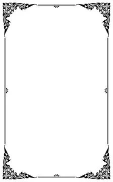 Decorative frames and borders, Thai style, Vector illustration Stock Illustration