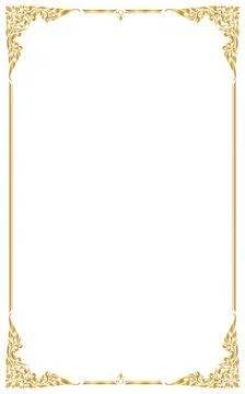 Decorative frames and borders, Thai style, Vector illustration Stock Illustration