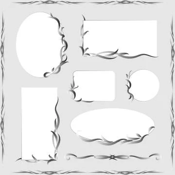 Decorative Frames and Ornaments Stock Illustration