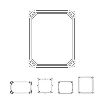 Decorative frames design elements collection 스톡 일러스트