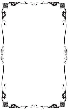 Decorative frames, Line, Thai, pattern, background, Vector, illustration Illustrazione stock
