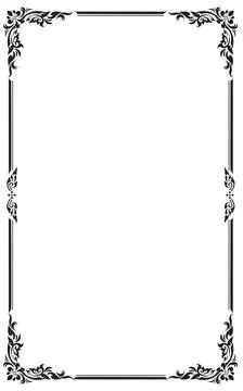 Decorative frames, Line, Thai, pattern, background, Vector, illustration Illustrazione stock