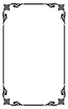 Decorative frames, Line, Thai, pattern, background, Vector, illustration Illustrazione stock