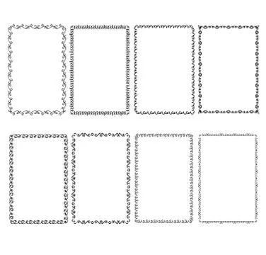 Decorative frames. Retro ornamental frame, vintage rectangle ornaments and or Stock Illustration