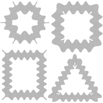 Decorative Frames Set of Decorative Frames Isolated on White Pattern Copyr... Stock Photos