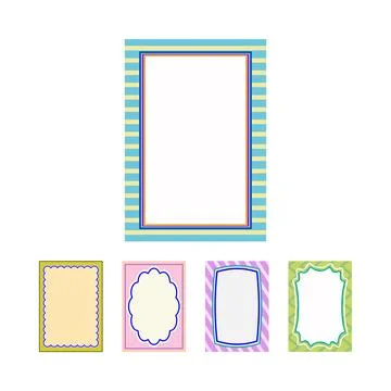 Decorative frames template set with different shapes イラスト素材