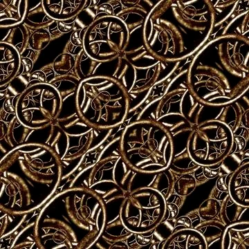 Decorative Futuristic Dark Pattern Illustrazione stock