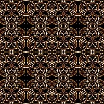 Decorative Futuristic Dark Pattern Stock Illustration