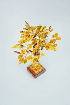 Decorative gemstone tree Stock Photos