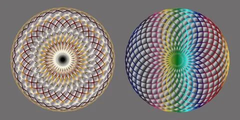 Decorative geometric abstract balls background. Isolated on gray background. Stock Illustration