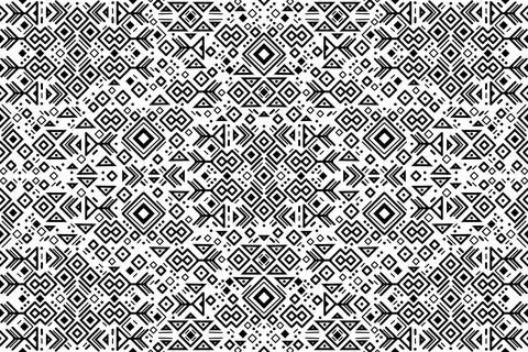 Decorative geometric aztec seamless, vector tribal cover background Stock Illustration