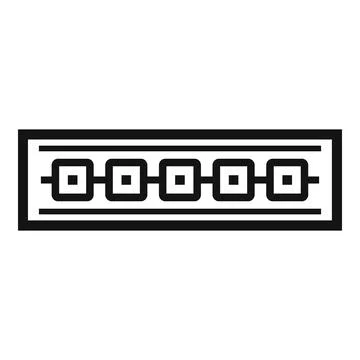 Decorative geometric border pattern line art vector 스톡 일러스트