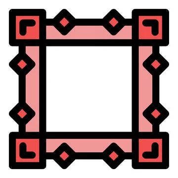 Decorative geometric frame with bold design elements Stock Illustration