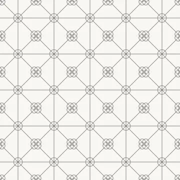 Decorative geometric ornament pattern, seamless pattern in line design. ornament Stockillustratie