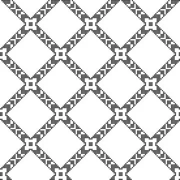 Decorative geometric ornament seamless pattern Stock Illustration