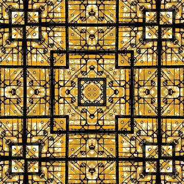 Decorative Geometric Ornate Abstract Pattern Complex intricate geometric e... Foto stock