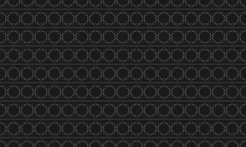 Decorative Geometric Pattern Background With Repeating Scalloped Motifs And.. Stock Illustration