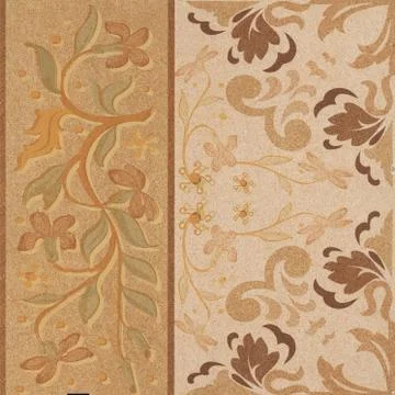 Decorative geometric pattern brown sand stone and marble mosaic tile backgrou Stock Photos