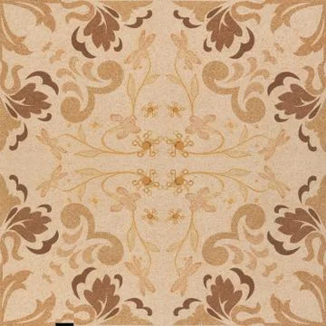 Decorative geometric pattern brown sand stone and marble mosaic tile texture. Stock Photos