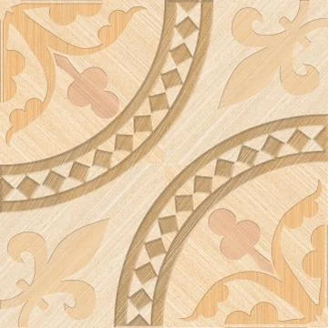 Decorative geometric pattern mosaic floor and wall wooden tile. Stock Photos