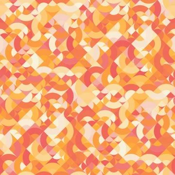 Decorative geometric shapes seamless pattern Stock Illustration