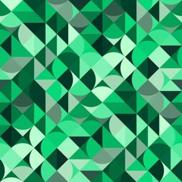 Decorative geometric shapes seamless pattern Stock Illustration