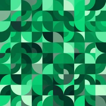 Decorative geometric shapes seamless pattern Illustrazione stock