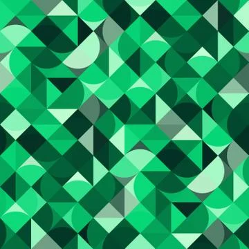 Decorative geometric shapes seamless pattern Illustrazione stock