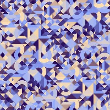Decorative geometric shapes seamless pattern Illustrazione stock