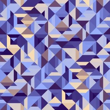 Decorative geometric shapes seamless pattern Stock Illustration