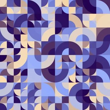 Decorative geometric shapes seamless pattern Stock Illustration