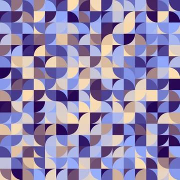 Decorative geometric shapes seamless pattern Stock Illustration