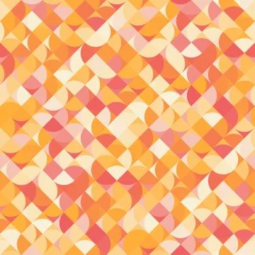 Decorative geometric shapes seamless pattern Illustrazione stock