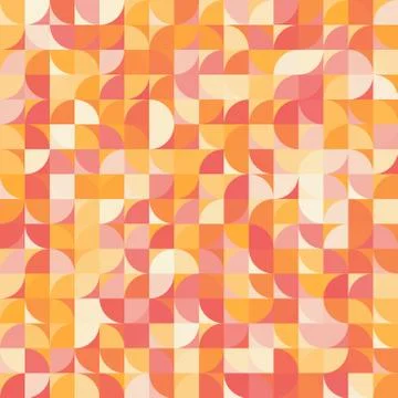 Decorative geometric shapes seamless pattern Stock Illustration