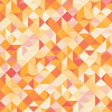 Decorative geometric shapes seamless pattern Stock Illustration